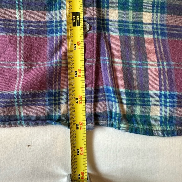 Eddie Bauer Ladies Plaid Flannel Longsleeve button down - Picture 6 of 8